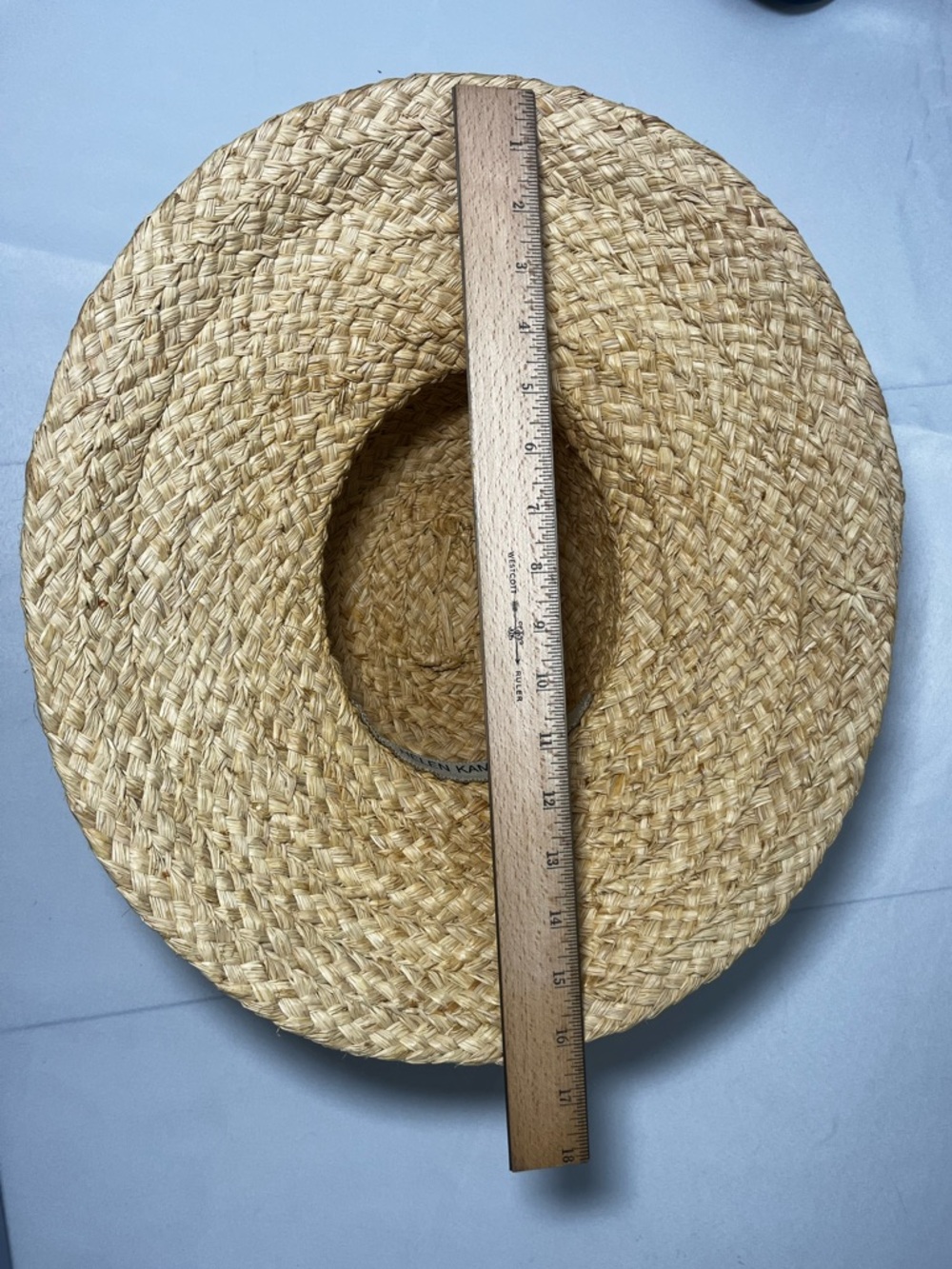 Helen Kaminski Classic 5 Woven Raffia Wide Brim Hat, Black Ribbon - Picture 15 of 15